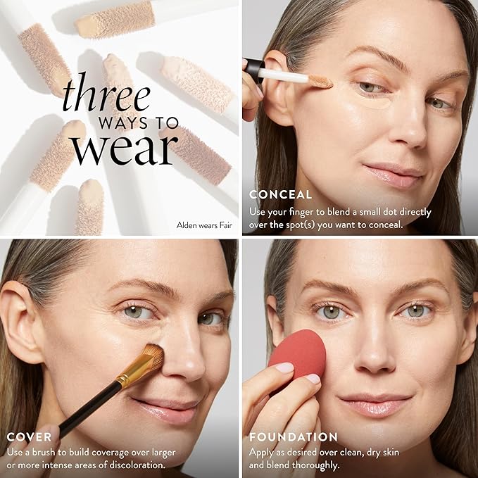 LAURA GELLER NEW YORK The Ideal Fix Concealer - Porcelain - Buildable Medium to Full Coverage Liquid Concealer - Covers Under Eye Dark Circles & Blemishes - Long-Lasting