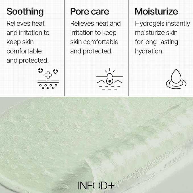 INFODPLUS HydroVita Cooling Gel Toner Pads, 70 Count – Korean Hydrating & Calming Facial Pads for Men & Women with Exosome & Ceramide, Oil Control, Gentle Pore Care, Fragrance-Free for Sensitive Skin
