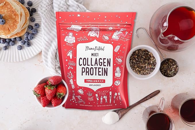 Multi Collagen Protein Powder Type I II III IV V X - Unflavored & Hydrolyzed 16Oz Pure Collagen Peptides Powder - Grass Fed Beef, Wild Fish Marine & USA Eggshell - Whole Body Collagen