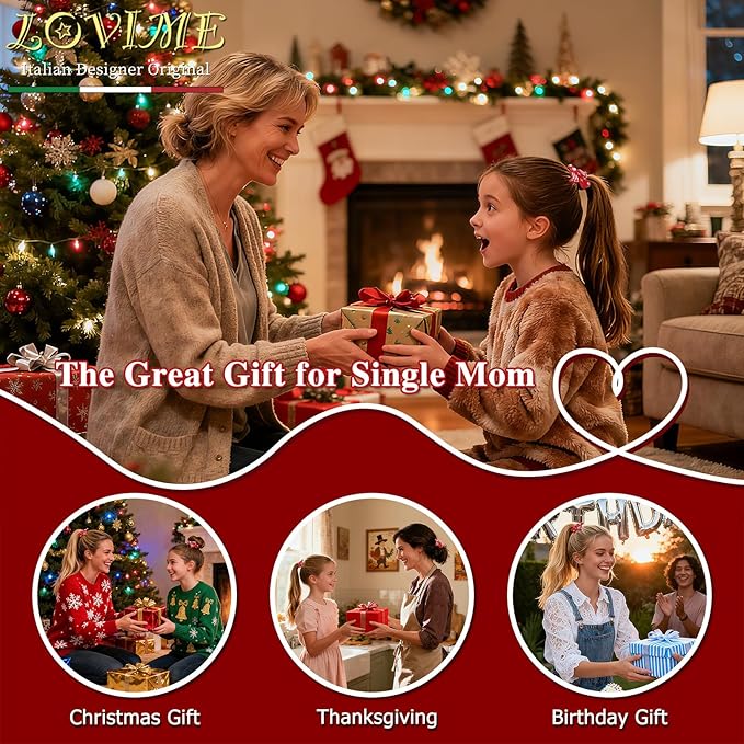Unique Gifts for Single Mom, New Mom Birthday Gifts from Husband Daughter Son Friend, Thanksgiving Inspirational Gifts for Women "Guardian Angel" Hair Ties, Christmas Christian Gifts With Gift Box