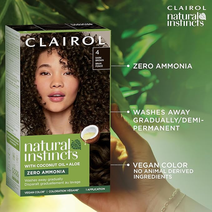 Clairol Natural Instincts Demi-Permanent Hair Dye, 6C Light Brown Hair Color, Pack of 1