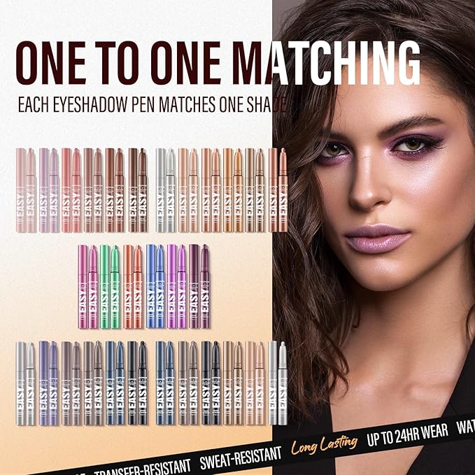 Jolilab Eyeshadow Stick Set, 4 Colors Matte Professional Bright-Colored Contouring and Highlight Stick, Cream Waterproof Long Lasting High Pigmented Eye Shadow. (4, 01+05+06+07)