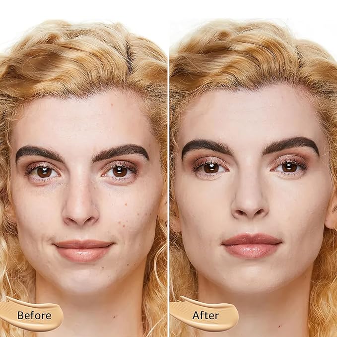 Mushroom Head Air Cushion CC Cream - BB Cream Makeup Brightening & Moisturizing, Full Coverage Concealer for Older Women, Oil Control Foundation for Mature Skin (Ivory, 3.21 Ounce (Pack of 1))