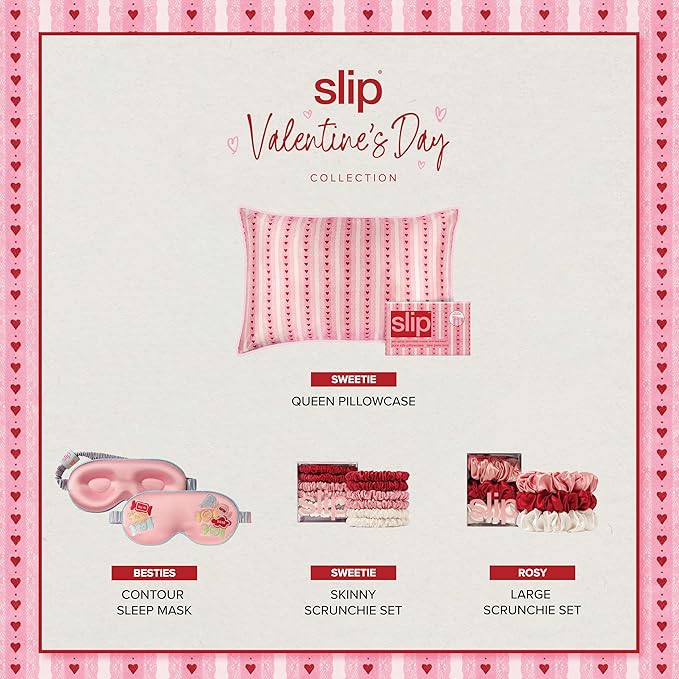 SLIP Skinny Scrunchies: Anti-Crease, Anti-Breakage Slipsilk™ Design Protects Delicate Hair | Includes 6 Pure Silk Scrunchies: Limited Edition Sweetie