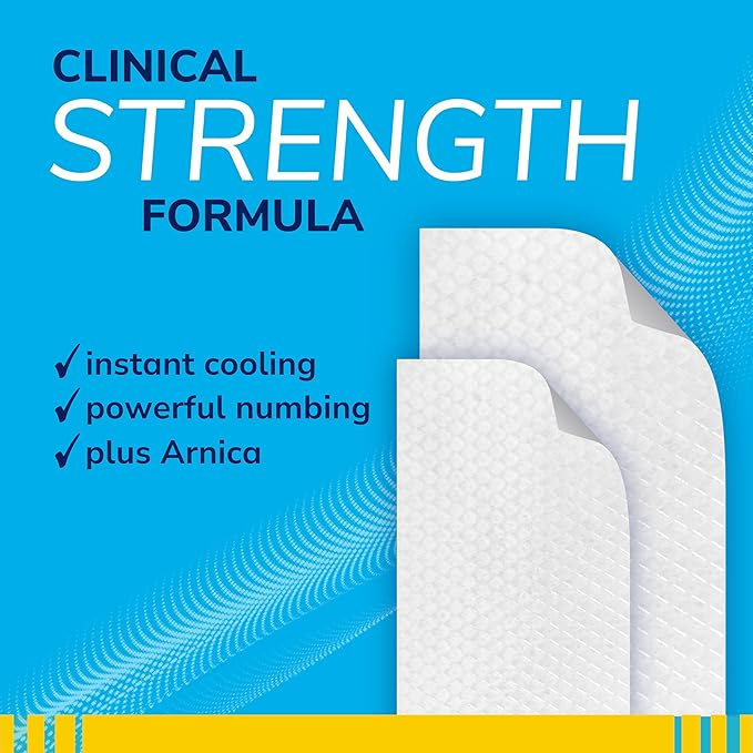 Dr. Scholl’s Clinical Strength 12-Hour Pain Relief Hydrogel Patches 10ct - 4% Lidocaine for Powerful Numbing, Instant Cooling Pain Relief with Menthol, Added Arnica, for Hands, Feet, Neck, Back & Legs
