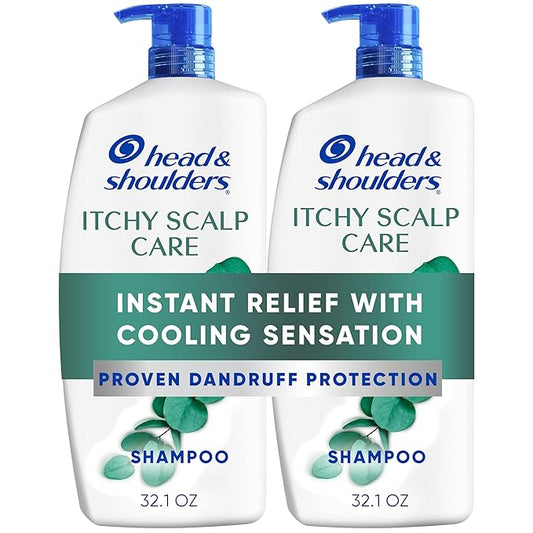 Head & Shoulders Anti-Dandruff Shampoo and Conditioner, with Eucalyptus for Itchy Scalp Care 2-in-1 Twin Pack, 1% Pyrithione Zinc, Flake Control and Refreshed Scalp, 32.1 fl oz Each