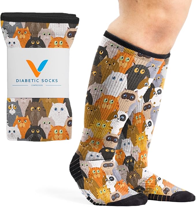 Viasox Compression Socks for Women and Men, Knee High Socks 12-15 mmhg Circulation Support for Flight, Travel, Daily