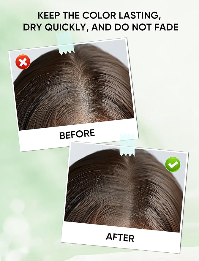 Root Touch Up Hair Color Fibers Hairline Powder for Thinning Hair, Quick Coverage Root Cover Up Stick for Women & Men 0.04oz(Light Brown)(Light Brown, Regular Size)