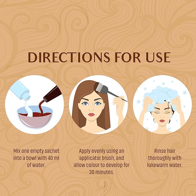 Vatika Naturals Permanent Hair Dye Natural Brown – Ammonia-Free With Natural Henna, Grey Coverage, Nourishing Herbal Blend, Long-Lasting Color for Soft, Shiny Results – 18 Sachets X 10g (Pack of 3)