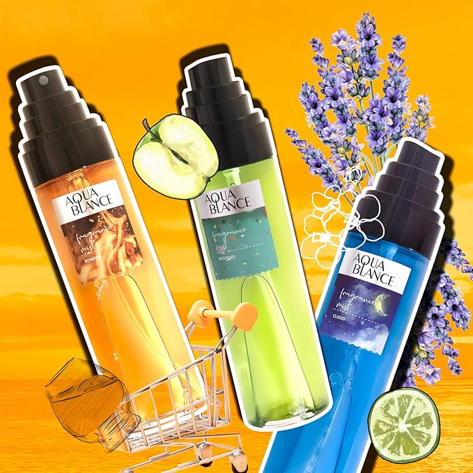 AQUA BLANCE Body Spray, Fragrance Mist Gift Set for Women, Pack of 3, Each 3.4 Fl Oz, Total 10.2 Fl Oz, Life is Beautiful