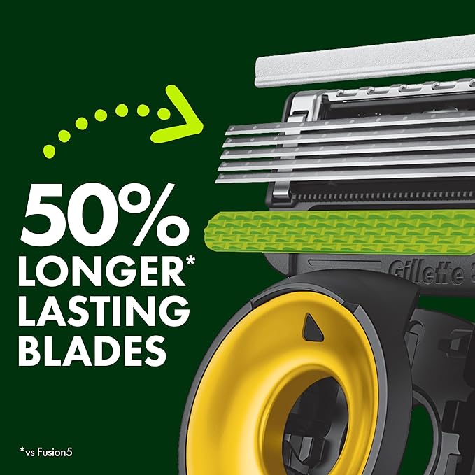 Gillette Labs Special NFL Packers Edition Shaving Razor for Men - 1 Handle, 4 Razor Blade Refills & Magnetic Stand, GilletteLabs with Exfoliating Bar