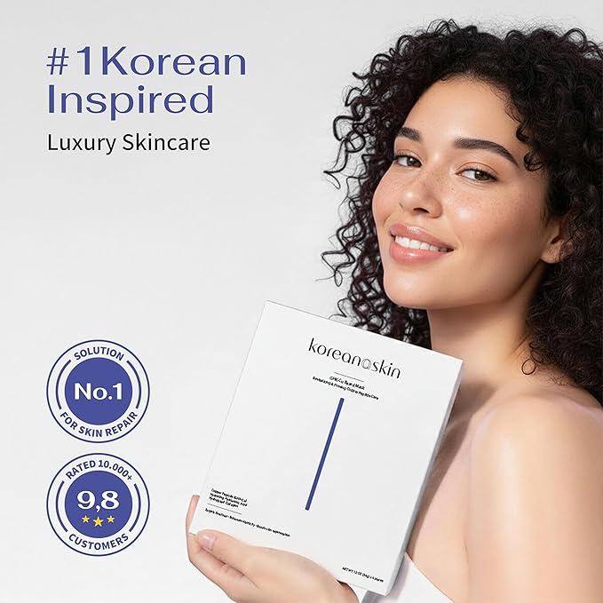 Koreana Skin GHK-Cu Copper Peptide Hydrogel Face Mask Anti-Aging Collagen Booster for Skin Repair, Firming, Fades Acne Scars & Redness. K-Beauty Sheet Mask Treatment