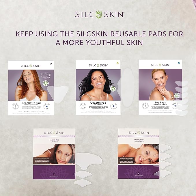 Silc Skin Silicone Eye Pads Reusable Overnight Eye Patches, Medical Grade Silicone For Fine Lines And Puffiness, Eye Mask Holiday Beauty Gift For Her, 120 Day Supply