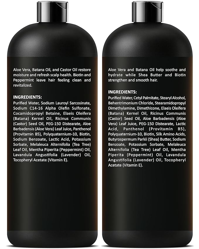 INFINA ESSENTIALS Aloe Vera Shampoo and Conditioner Set | 16 fl oz Each | with Batana Oil | Hydrating, Soothing & Moisture Balance Formula | Nourishing Care for Dry, Itchy or Sensitive Scalp