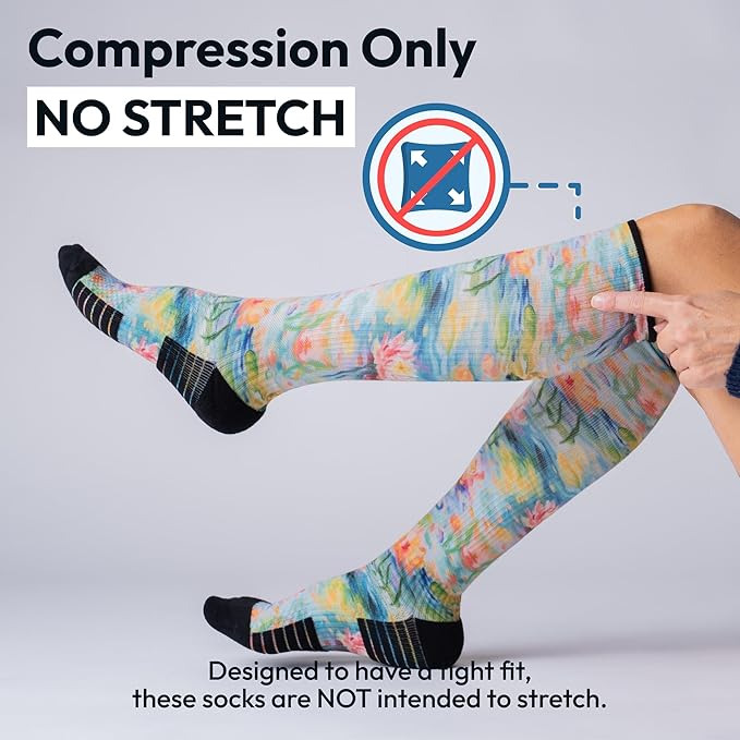 Viasox Compression Socks for Women and Men, Knee High Socks 12-15 mmhg Circulation Support for Flight, Travel, Daily