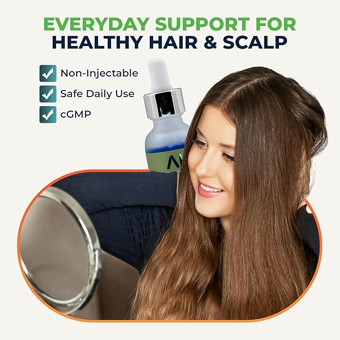 Amino Innovations Peptide Hair Serum for Hair Growth - Thicker, Fuller, and Stronger - with Copper Tripeptide-1, Zinc Thymulin & PTD-DBM - DMSO-Enhanced Formula for Scalp Health and Resilience