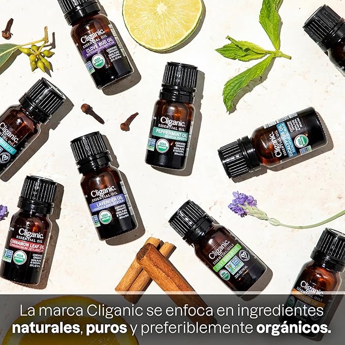 Cliganic Organic Cinnamon Leaf Essential Oil, 100% Pure Natural for Aromatherapy | Non-GMO Verified (Packaging May Vary)