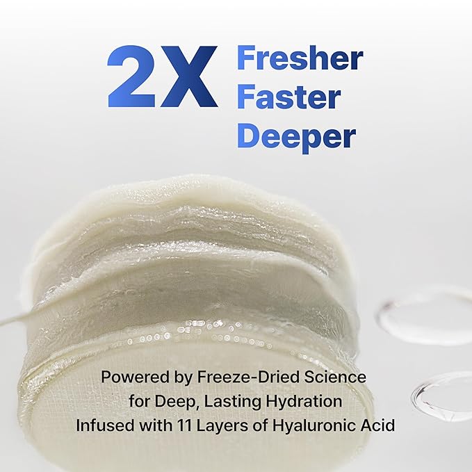 PODL Barley Hyaluronic Frozen40 Essence Toner Pads(70p) | Freeze-Dried Technology for Instant Cooling Hydration & Calming | Dual-Sided Toner Pads for Soft Exfoliating & Smooth Skin | Korean Skin Care