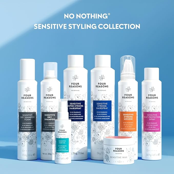 No nothing Super Strong Hairspray for Women, Unscented & Hypoallergenic Finishing Spray for Sensitive Scalp, Extra Strong Hold Hair Spray Women, Humidity & UV Protection - 2 Pack (7.5 oz Each)