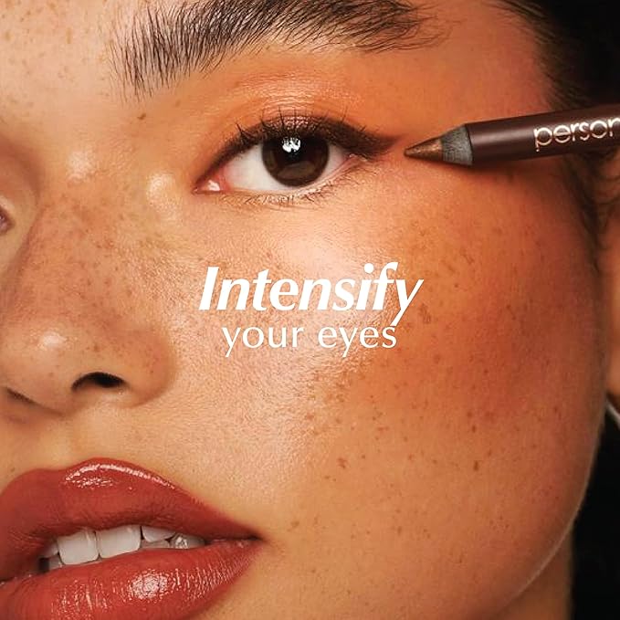 PERSONA 24HR Waterproof Eyeliner | Creamy, Smudgeable Pencil for Lash Line & Waterline | All-Day to All-Night Wear | Vegan, Cruelty-Free, Paraben-Free | Made in USA, Brown