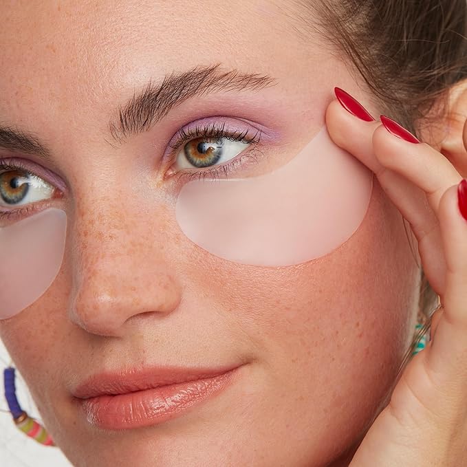 PEACE OUT Skincare Puffy Eyes Under Eye Patches, Biocellulose Eye Masks with Caffeine and Niacinamide for Under Eye Puffiness and Tired Eyes, 6 Pairs