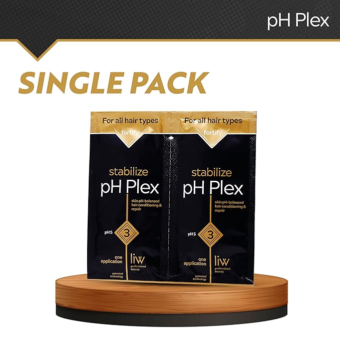 pH Plex Stabilizing Nourishing Mask - Fortifies Relaxed Hair Between Treatments - Salon Quality Results - 1 Double Sachet