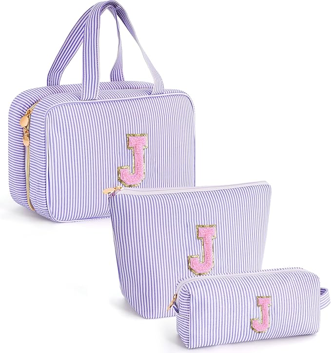 Birthday Gift for Girls Toiletry Bag Makeup Bag Cosmetic Bag Teacher Gifts for 3 4 5 6 7 8 9 10 11 12 13 Year Old Girls - Lavender,J