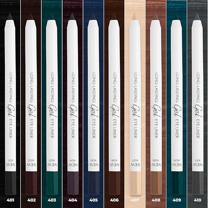 Lamel Green Eyeliner, Ultra Long Lasting Gel Eyeliner Pencil, Waterproof Eye Liner, Smudge Proof, Creamy Eye Pencil, Waterline, Sweat Proof Makeup, Highly-Pigmented (403 Shade)