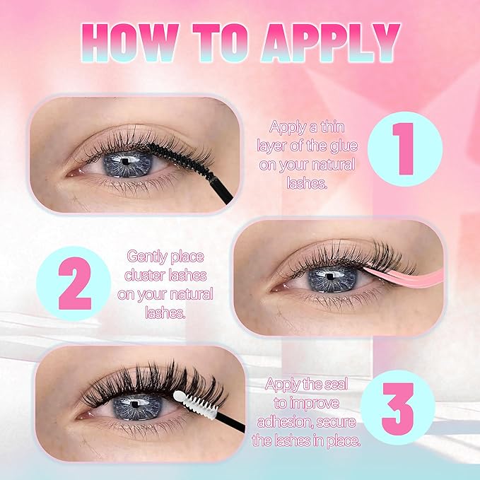 Lash Clusters Thick Volume DIY Lash Extensions 245Pcs 70D 80D Dramatic Individual Lashes 10-18MM Mixed D Curl Fluffy Eyelash Extensions Soft Thick Cluster Lashes (70D+80D)