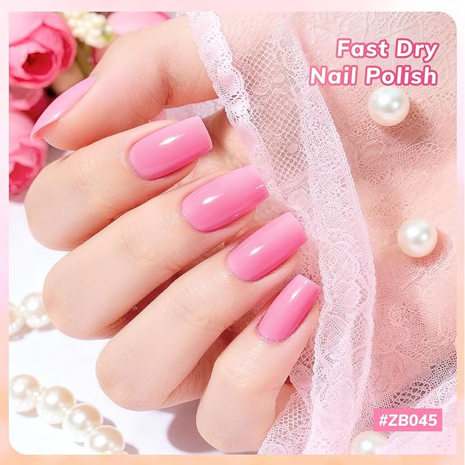 OpenLive 10ml 6 Colors Red Rose Pink Nail Polish Set Romantic Color Series Nail Polish Quick Dry Long Lasting Valentine's Day Gift for Her