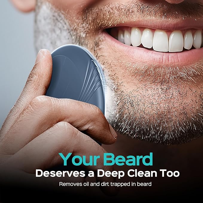 COSLUS Facial Cleansing Brush Face Scrubber: Portable Silicone Waterproof Rechargeable Face Wash Brush, 5 Cleansing Modes, Electric Deep Cleaning for Men & Women, Removing Blackhead, Exfoliating