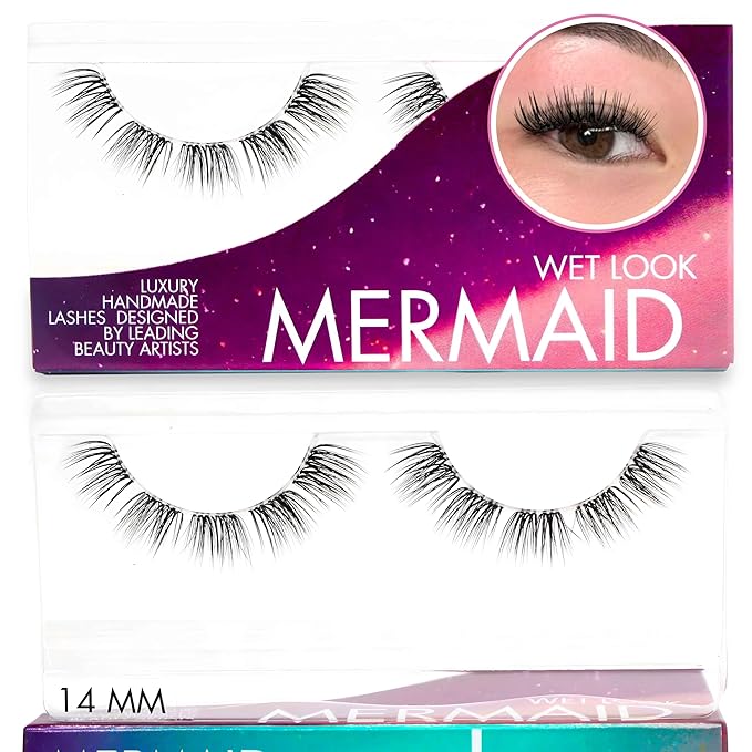 GAZELLE Luxury Natural Lash Clusters, Soft Korean Silk PBT Fibers, DIY Cluster Eyelash Extensions, Comfortable Wear, Lasts 10 Days – Mermaid – 14mm