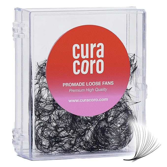 Curacoro Promade 500 Fans 7D-0.07 CC Curl 14mm Length Handmade Volume Lash Fans for Long-Lasting Eyelash Extension