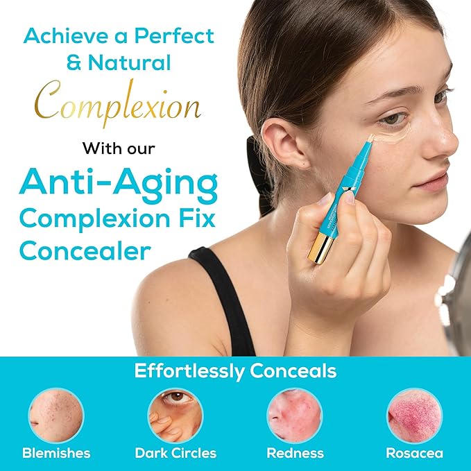 Veil Cosmetics - Complexion Fix Concealer - Liquid Concealer for Under Eye + Dark Circles - Highlight, Contour, Correct - Anti-Aging - Vegan Makeup Pen - Hydrating Lightweight (4N Tan Neutral)