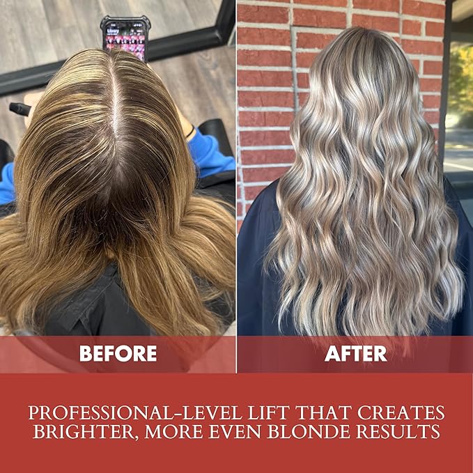 4BOND Premium Hair Bleach Powder Lightener | Blue Based Lightener | Up To 9 Levels Of Lift | Infused with Amino Acids, and Quinoa, Keratin and Baobab Proteins For Repairative Conditioning 16 Fl Oz