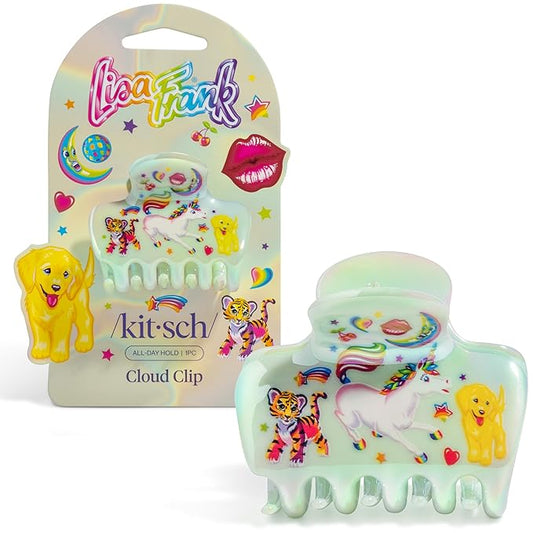 Lisa Frank x Kitsch Medium Cloud Hair Clip for Women - Lightweight & Sturdy Claw Clip with Rounded Edges for Comfortable Hold, Ideal for Half-Up Hairstyles & Low Buns - Markie