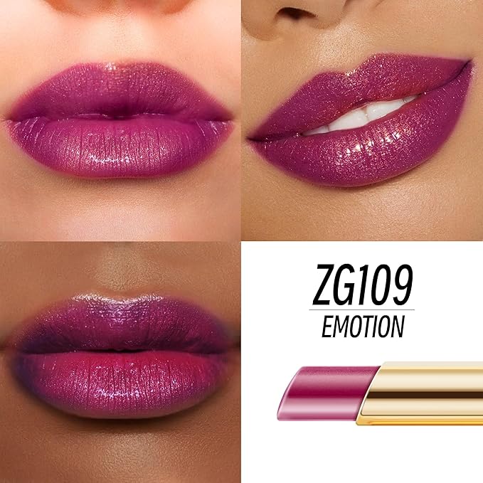 Nude Red Pink Lipstick Set for Women Shimmer Tinted Lip Balm Hydrating Moisturizing Lip Gloss Cruelty Free Lip Makeup, ZG107/108/109
