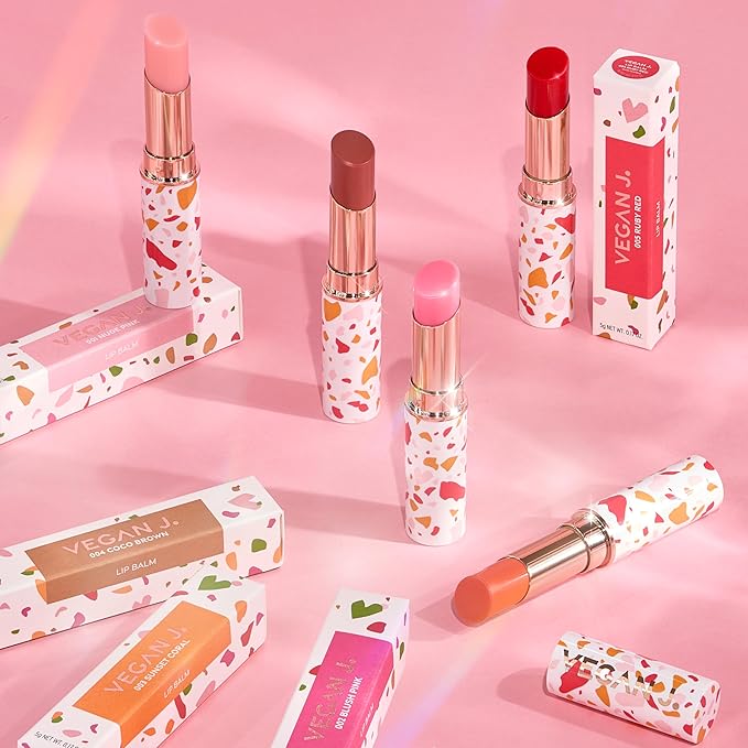 Lip Balm – Long-Lasting Hydration with Natural Color – Korean Beauty, Oasis Plant Complex, Silicone-Free, Vegan & Cruelty-Free Lip Care (003 Sunset Coral)