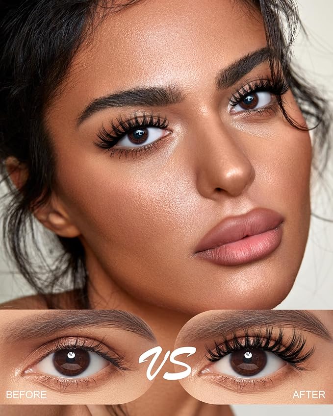 Flora Lash Clusters Kit Short 8-14mm Wispy Eyelashes Cluster Extension Kit D Curl Individual DIY False Lash Extension Spiky Cat Eye Lashes Fake Eyelashes Clusters with 0.03mm Ultra-Thin Wide Band