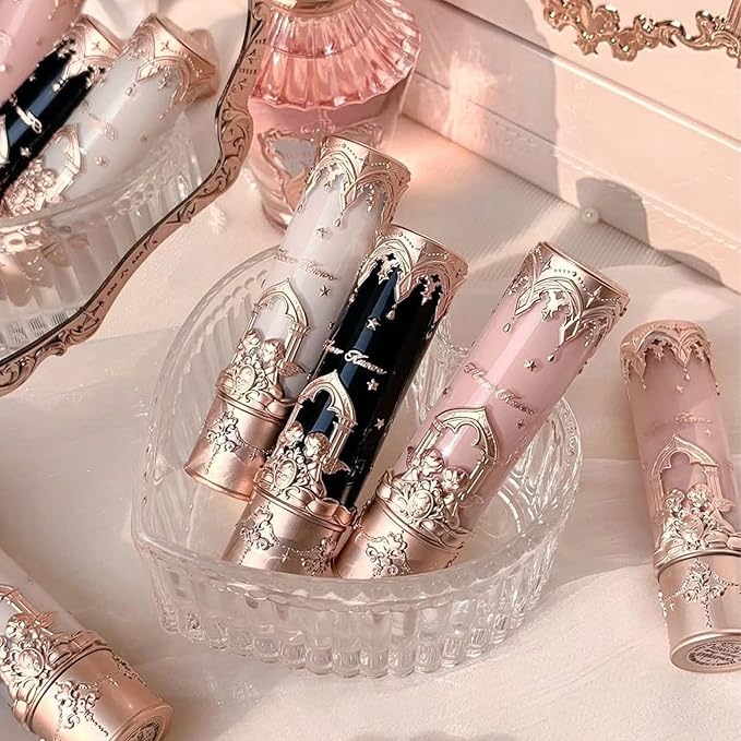 Flower Knows Little Angel Matte Lipstick,Super Soft & Ultra Silky Lip Mud Stick,Long Lasting & Moisturizing Vegan Lip Makeup for Girls&Women,Velvety Pink Finish(C06 Lyric Poetry)
