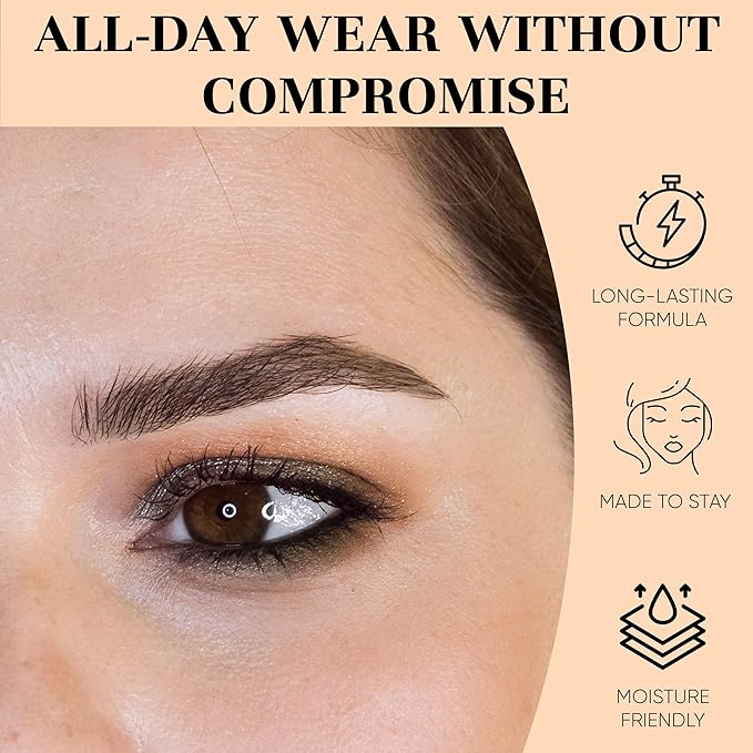 Eyebrow Pencil make Up for Women - Long-lasting and Waterproof Eyebrow Pencil by Lauren Cruz - Dual-Ended Eyebrow Pen with Micro-tip and Spoolie -Fuller Look Brow Pencil - Blonde