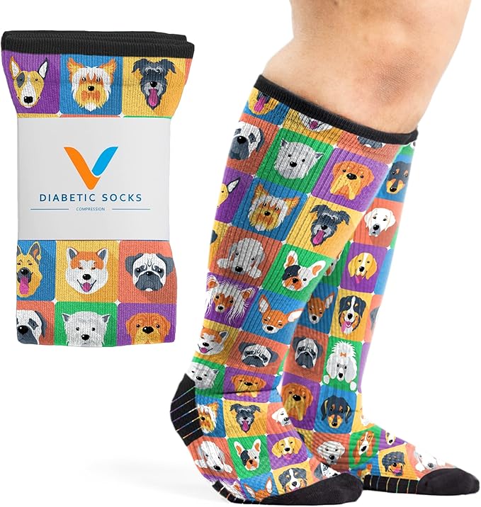 Viasox Compression Socks for Women and Men, Knee High Socks 12-15 mmhg Circulation Support for Flight, Travel, Daily