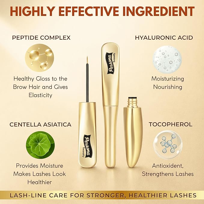 Eyelash Growth Serum - Advanced Biotin, Peptides & Botanical Extract Lash Enhancing Serum for Longer, Thicker Lashes and Brow, Visible Results in 2 Weeks - Hormone-Free, Non-Irritating Formula, 5ml