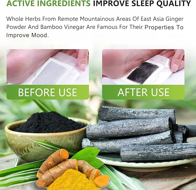 Foot Pads (30 PCS), Deep Cleansing Foot Patches with Bamboo Vinegar and Ginger Powder, Relieve Stress, Improve Sleep and Relaxation