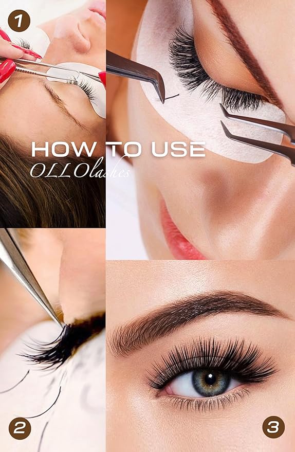 OLLOLASHES Eyelash Extension B C CC D J Curl Mix 5-20mm 0.03 0.05 0.07 0.15 Super Matte Classic Lash Extensions Professional Supplies for Lash Techs (CC-0.03, 8-15mm)