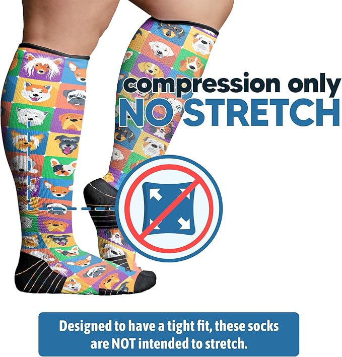 Viasox Compression Socks for Women and Men, Knee High Socks 12-15 mmhg Circulation Support for Flight, Travel, Daily