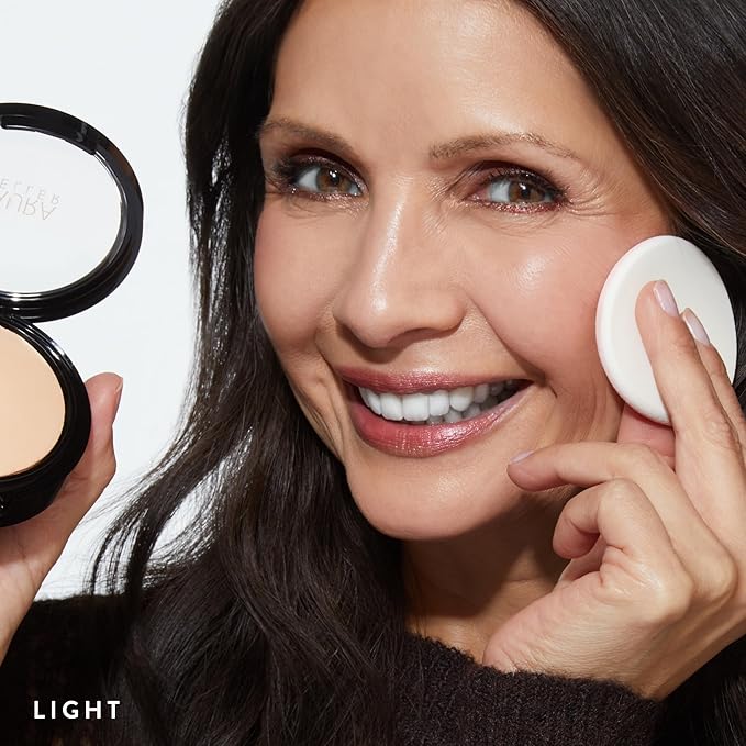 LAURA GELLER NEW YORK Baked Double Take Powder Foundation - Light - Buildable Medium to Full Coverage - Matte Finish