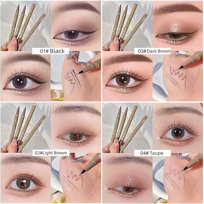 Liquid Eyeliner Pencil - Light Brown 4PCS
