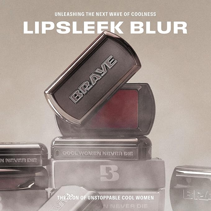 BRAYE LIPSLEEK BLUR | Blush for Cheeks & Lips, Korean Makeup Blush, Cool Lip and Cheek Balm, Vegan Cream, Lightweight w/Blendable & Buildable Makeup, Natural Look 03 WORTHY 0.08oz
