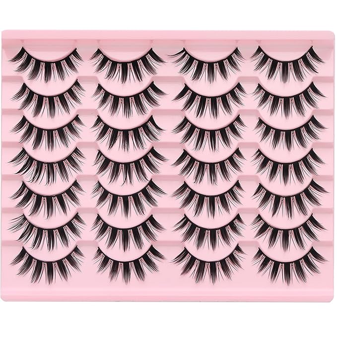 ISOOLU Fairy Lash Clusters Manga Individual Lashes C Curl Wispy Eyelash Clusters WideSpan Eyelash Extension Kit with Lash Bond and Seal Wet-Look Spiky Cluster Lashes (Fairy Lash)